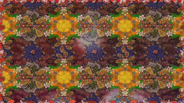 Raster. Eskiz geçmişi. Tomurcukları çiçek olan sevimli bir çiçek deseni. Eski usul. Kumaş, tekstil, duvar kağıdı baskısı için. Raster illüstrasyonu.