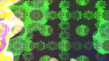 Yapraklı çizim şekli. Şirin, zarif çiçekler Raster illüstrasyonu. Poster ya da kapak için arka plan. Tekstil için figür. Davetiye ve kartpostal tasarımı için dekoratif çiçek unsurları.