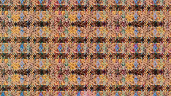 Çiçek buketleriyle klasik bir eskiz şekli. Bej renklerde. Raster illüstrasyonu.