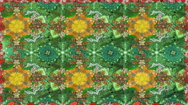 Manzaralı çiçek deseni. Çiçek kompozisyonu, el boyası, hassas şablon. Üst manzara, yumuşak yeşil renk tarzı. Sevgililer günü ve tebrik kartı konsepti için şık bir davet.