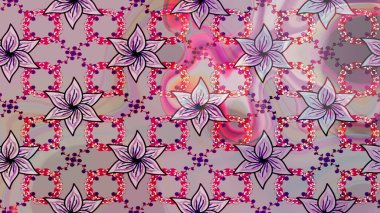 Küçük çiçekli yay deseni çiz. Raster illüstrasyonu. Suluboya stilinde nötr renkler üzerine.