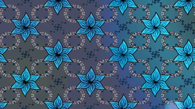 Küçük mavi çiçeklerle oldukça eski bir besin torbası deseni. Tekstil, kumaş, kapaklar, duvar kağıtları, baskı, paket, koleksiyon defteri, örgü, dekupaj için çiçek arkaplanı..