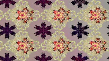 Çizim çiçek deseni duvar kâğıdı olarak kullanılabilir. Bej renkli çiçekler. Raster illüstrasyonu.