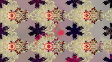 Bej renkli çiçekler. Küçük çiçekte sevimli çiçek deseni var..