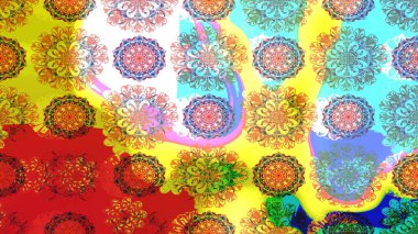 Raster suluboya çiçek deseni, narin çiçekler, sarı çiçekler, tebrik kartı şablonu. Raster Güzel kumaş deseni.