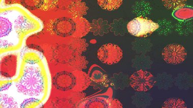 Raster illüstrasyonu. Gri renkli çiçekler. Tropikal çizim çiçek deseni.