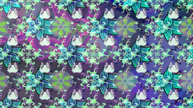Çizim kalıbı. Raster illüstrasyonu. Organik motif arka planı. Ultraviyole kumaş deseni.