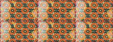 Klasik barok çiçekli, turuncu üzerine altın işlemeli desenler. Süslü raster dekorasyonu. Turuncu renklerde altın element. Lüks, kraliyet ve Viktorya dönemi konsepti.