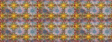 Tomurcukları çiçek olan sevimli bir çiçek deseni. Eskiz geçmişi. Raster illüstrasyonu. Kumaş, tekstil, duvar kağıdı baskısı için. Eski usul. Raster..