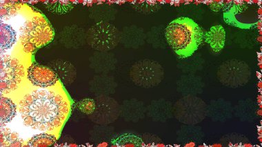 Çiçek desenli çizim. Raster illüstrasyonu. Asya tekstil tarzında. Gri renkli çiçekler. Renkli Bahar Teması eskiz kalıbı. Düz Çiçek Elementleri Tasarımı.