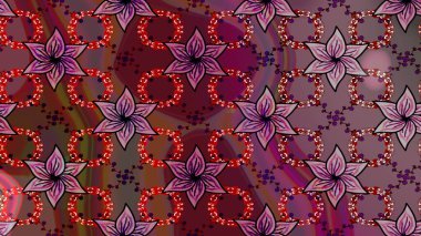 Kahverengi renkte çiçekli çiçek deseni. Suluboya tarzında kahverengi renkte çiçekler.