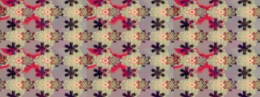 Renkli Bahar Teması eskiz kalıbı. Bej renkli çiçekler. Düz Çiçek Elementleri Tasarımı. Raster illüstrasyonunda çiçek deseni çizimi.