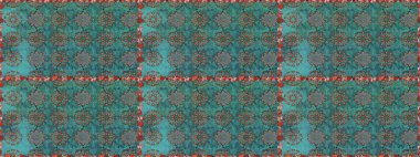 Kusursuz çiçek deseni duvar kâğıdı olarak kullanılabilir. Raster illüstrasyonu. Mavi renkte çiçekler.