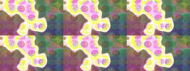 Raster çiçek desenli çiçek deseni, yapraklar, dekoratif elementler, sıçrama, lekeler, el çizimi kontur çizgileri ve Doodle çizim stili, grafik raster çizim çizimi.