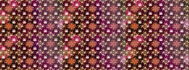 Yumuşak, bahar çiçekli arka plan. Çiçekli karalama şeklinde Raster çiçek deseni. Kahverengi renkte çiçekler.