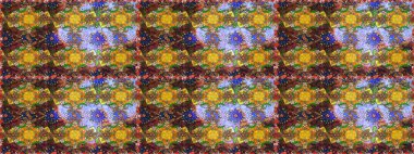 Çiçekli el çizimi çizimi deseni. Modern gelişim kahverengi raster arka plan duvar kâğıdı illüstrasyon klasik çizgili iz sürme desenli çiçekler, çiçekli süsler.