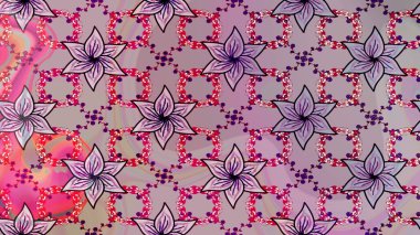 Raster illüstrasyonu. Tarafsız renklerde çiçekler. Robot resim. Şirin çiçek elementleri..