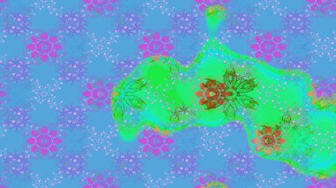 Karalama çiçekleri çizim kalıbı. Mavi el çizimi desen. Raster deseni. Sanat çiçeklere ilham verir ve arka plan bırakır.