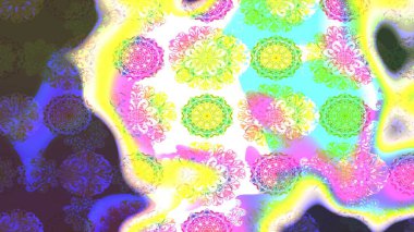 Zentangle soyut çiçekleri. Renkli Bahar Teması eskiz kalıbı. Karalama çiçeği. Güzel kumaş deseni. Düz Çiçek Elementleri Tasarımı. Raster illüstrasyonu.