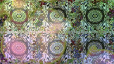 Altın rengi, kusursuz çizim. Raster geometrik arka plan. Tarafsız renklerde altın çiçekli altın desenler. Senin tasarımın için, duvar kağıdı..