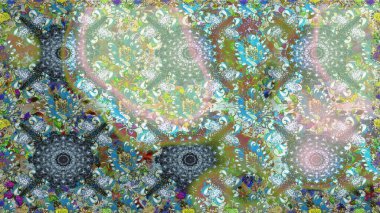 Raster illüstrasyonunda kusursuz çiçek deseni. Tarafsız renklerde çiçekler.