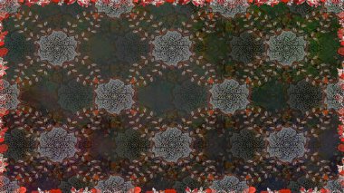 Raster illüstrasyonu. Güzel kumaş deseni. Küçük çiçekteki kusursuz desen. Güzel çiçek arkaplanı..