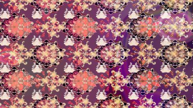 Yatak çarşafları, ceket, paket tasarımı, kumaş ve moda kavramları için tekstil baskısı. Eskiz modeli etnik tasarım. Çiçekleri, deniz kabukları, mandalaları ve suluboya efektleri olan deniz altyapısı.