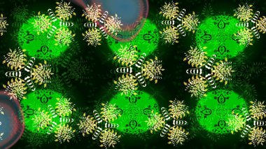 Yeşil renkli çiçekler. Küçük çiçekte sevimli çiçek deseni var..