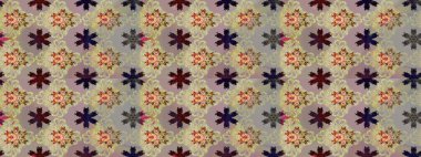 Bej renkli çiçekler. Raster illüstrasyonunda çiçek deseni çizimi.