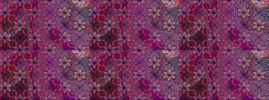 Çiçekler suluboya eskiz deseni. Raster Stili kumaş deseni.