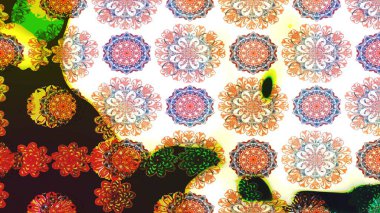 Küçük bir çiçekte eskiz deseni. Hoş bir çiçek geçmişi var. Güzel kumaş deseni. Raster illüstrasyonu.