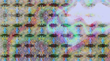 Raster illüstrasyonu. Raster deseni. Patlayan çiçekler soyut olarak yerleştirilmiş. Tarafsız renklerde bahar çiçekleri..