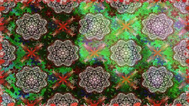 Raster. Zarif, parlak ve kusursuz yeşil çiçek desenli tasarım. Sabıka baskıları, bebek kıyafetleri, duvar kâğıtları, paket kutuları vb..