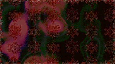 Tekstil için figür. Davetiye ve kartpostal tasarımı için dekoratif çiçek unsurları. Poster ya da kapak için arka plan. Yapraklı kusursuz desen. Sevimli zarif çiçekler Raster illüstrasyonu.