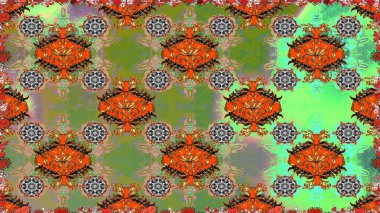 Kızılderili desenli desenli desenli şal deseni. Tekstil, tebrik kartı, boyama kitabı, telefon kılıfı baskısı için kullanılabilir. Raster Henna dövme stili. Etnik Mandala süsü.