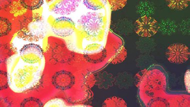 Raster illüstrasyonu. El yapımı çiçek ve bitki koleksiyonu. Şirin karalamalı çiçek desenli çizim. Eskiz tarzı pembe renkler. Raster illüstrasyonu.