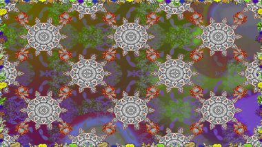 Gri çiçekli kusursuz desen, suluboya çiçek deseni, sevimli çiçek, duvar kağıdı, kart veya kumaş için fayanslı. Raster - stok.