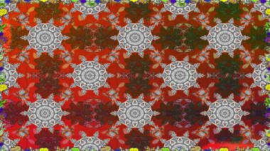 Şatafatlı bahar bahçesi dokusu. Çiçeksiz arka plan. Çiçek deseni. Raster illüstrasyonu.