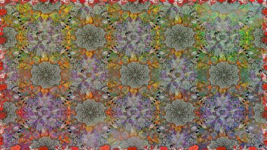 Gri renklerde. Raster illüstrasyonu. 3D çiçekler, pürüzsüz.