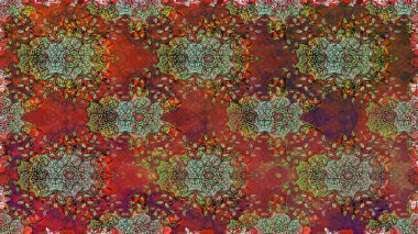 Renkli Yaz Temalı Kusursuz Arkaplan. Raster çiçekli arka plan. Güzel kumaş deseni. Yazdır. Düz Çiçek Elementleri Tasarımı. Sevimli, pürüzsüz desen.