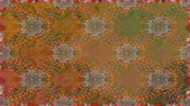 Ethnic Mandala ornament. Can be used for textile, greeting card, coloring book, phone case print. Indian floral paisley medallion pattern. Raster Henna tattoo style.