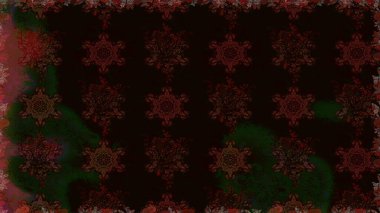 Renkli Yaz Temalı Kusursuz Arkaplan. Siyah renkli çiçekler. Düz Çiçek Elementleri Tasarımı. Çiçekli pürüzsüz retro desen.