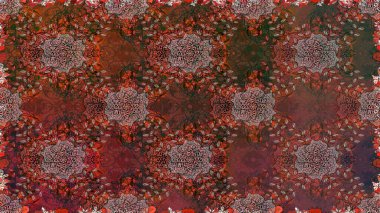 Vadinin çiçekleri kahverengi renklerde. Raster dikişsiz çiçek deseni.