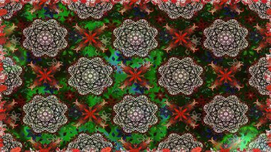 Raster illüstrasyonunda kusursuz çiçek deseni. Gri renkli çiçekler.