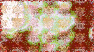 Fantezi kumaş deseni. Raster çizimde sorunsuz çiçek desenli. Düz çiçek öğeleri tasarım. Bahar Tema Dikişsiz desen arka plan rengi.