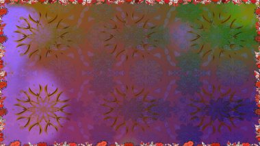 Yumuşak, yaz çiçekli arka plan. Çiçekli karalama şeklinde Raster çiçek deseni. Kahverengi renkte çiçekler.