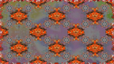 Sevimli çiçek raster deseni. Renkli Bahar Temalı Kusursuz Arkaplan. Düz Çiçek Elementleri Tasarımı. Gri renkli çiçekler.