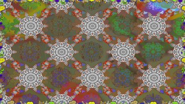 Organik motif arka planı. Kusursuz desen. Ultraviyole kumaş deseni. Raster illüstrasyonu.