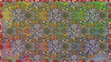 Raster hisseleri. Suluboya, elle çizilmiş. Kusursuz bir arka plan modeli. Gri üzerine çiçekler.