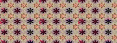 Raster düz çiçek çizim deseni. Bej renkli çiçekler. Tasarım hediye paketi, tebrik kartları, posterler ve afiş tasarımı.